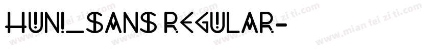 Huni_Sans Regular字体转换